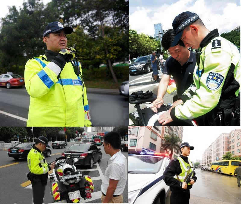 警察反光防水鸭舌帽 刺绣警徽反光交警帽子 警察执勤便帽