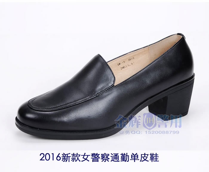 2016年新款女公安警用高跟通勤皮鞋