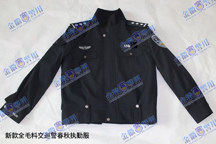 交警春秋执勤服,带袢式交警春秋执勤夹克,正品春秋执勤服,春秋毛料执勤警服,新款