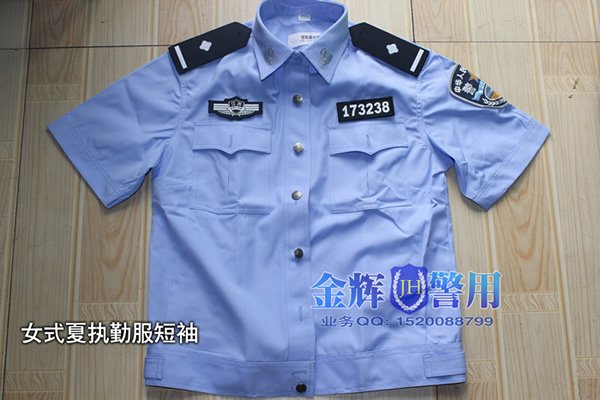 新款女警察夏季短袖,女式夏短袖执勤衫,警用女警服,女警察制服,女公安服装,高支