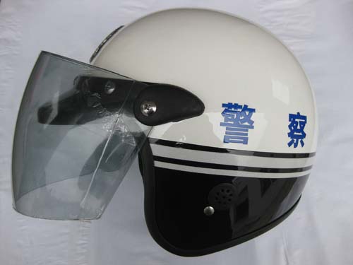 警用春秋摩托车头盔 交警白色头盔 带警徽公安头盔 新款警察摩托车春秋头盔