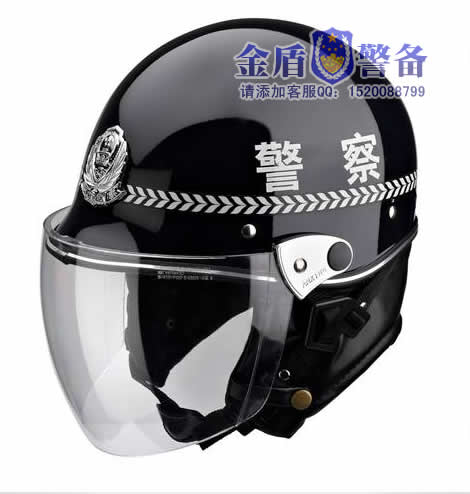 警用夏季头盔,带护脖面罩夏季警察头盔,摩托车头盔