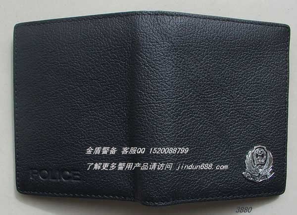 警察专用头层纯牛皮加厚钱包，新款警用小警徽钱包，竖款钱包