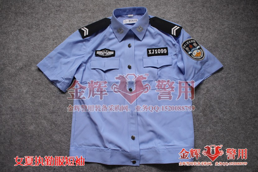 新款女警察夏季短袖,女式夏短袖执勤衫,警用女警服,女警察制服,女公安服装,高支