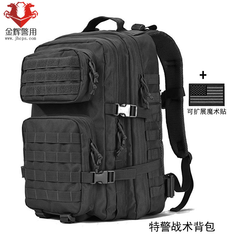 公安POLICE个性黏贴背包，特警战术背包可粘贴背包