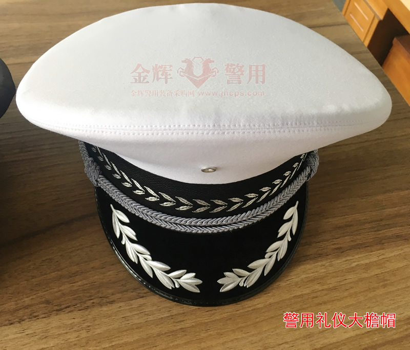 交通警察新式礼仪大檐帽 橄榄枝麦穗警察礼仪帽子 新式警察大檐帽