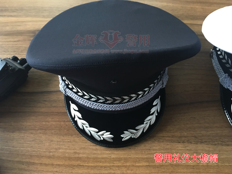 新式警察礼仪大檐帽 高级警官橄榄枝大檐帽 新式警用大檐帽 交警白色礼仪大檐帽 
