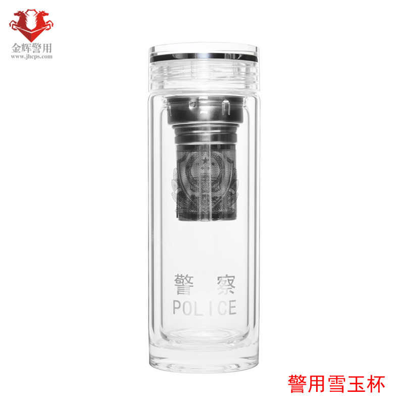 警用雪玉杯，警察水晶泡茶杯，警务纪念品，高级警官专属
